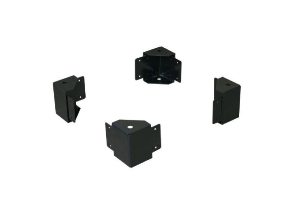 Элемент цоколя угловой DekraftUno 100мм RAL9005 (уп.4шт) DEKraft 32876DEK