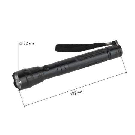 Фонарь TM1W 1х1Вт LED алюм. 2хAA блист. Трофи Б0023319