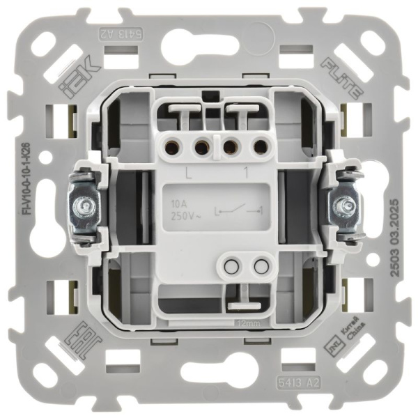 Выключатель 1-кл. СП FLITE ВС11-1-0-ФлО 10А механизм олив. IEK FI-V10-0-10-1-K26