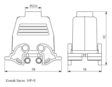 Розетка 4-фиксатора 10п 16А EMAS EBM10PU34
