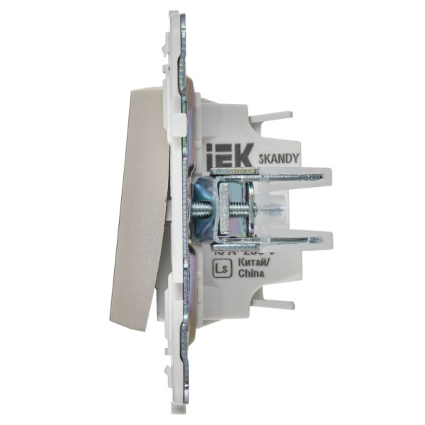 Выключатель 2-кл. SKANDY 10А SK-V09Sh с индикацией шампань IEK SK-V20-1-10-K37