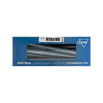 Болт с шестигранной головкой М10х100 DIN 933 оцинк. (уп.12шт) Tech-Krep/Zitar 126516