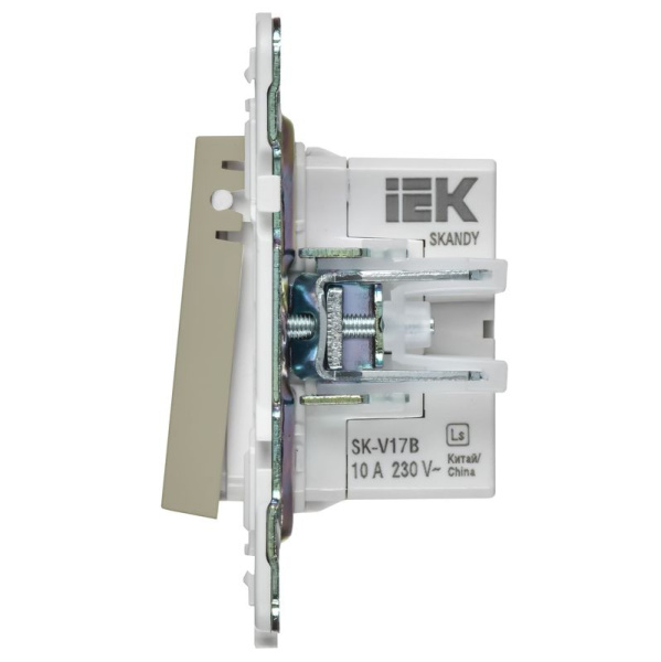Кнопка звонка SKANDY 10А SK-V17B для отелей с индикацией беж. IEK SK-V14-2-10-K10