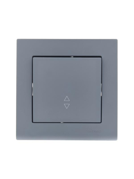 Переключатель проходной 1-кл. СП Vesna механизм графит LEZARD 742-3488-105