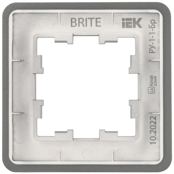 Рамка 1-м BRITE РУ-1-1-Бр метал. титан RE IEK BR-M12-M-01-K48