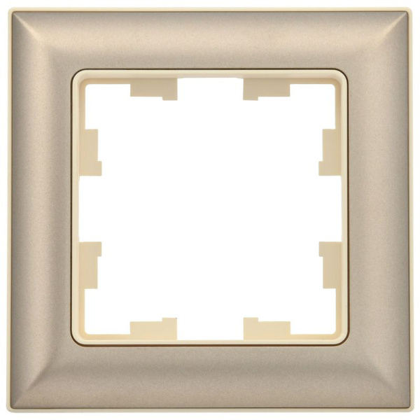 Рамка 1-м BRITE РУ-1-Бр беж./шампань IEK BR-M12-12-3-K10