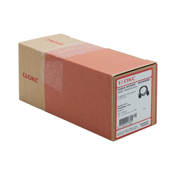 Кабель питания Sсhuko - IEC320 C19 0.5 м сечение 3х2.5кв.мм DKC R5CORDS905