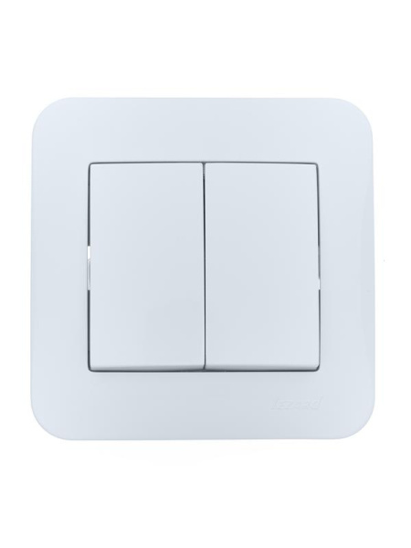 Выключатель 2-кл. 1п СП ASTI 10А IP20 в сборе бел. LEZARD 7081-0202-101