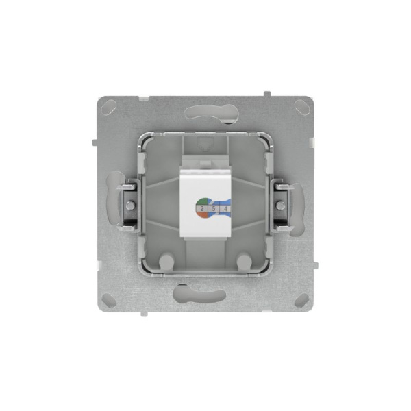 Розетка компьютерная 1-м KANT RJ45 кат.6A без шторки бел. магнолия DKC 7000673