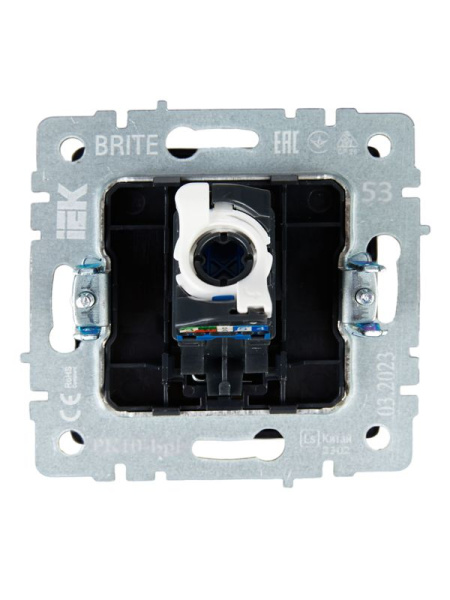 Розетка компьютерная СП RJ45 кат.5E BRITE РК10-БрГ механизм графит IEK BR-K10-1-K53