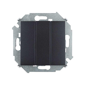 Выключатель 1-кл. СП Simon 15 16AX IP20 250В с подсветкой механизм графит Simon 1591104-038