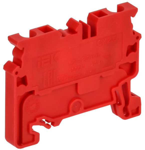 Клемма пружинная проходная CX2.5 красн. ARMAFIX IEK AF-CT40-00-K04-002