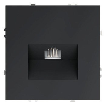Розетка компьютерная 1-м СП S70 RJ45 кат.6 механизм графит Voltum VLS060107