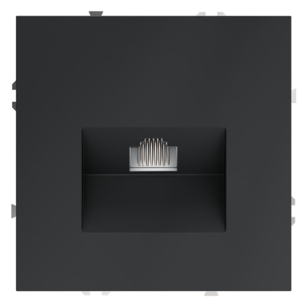 Розетка компьютерная 1-м СП S70 RJ45 кат.6 механизм графит Voltum VLS060107