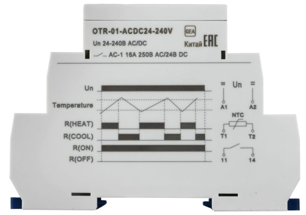 Реле температурное OTR-01 1 конт. 24-240В AC/DC ONI OTR-01-ACDC24-240V