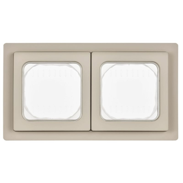 Рамка 2-м СП FLITE Рпро-2-55-ФлЛ IP55 льняной IEK FI-M20-32-55-K88