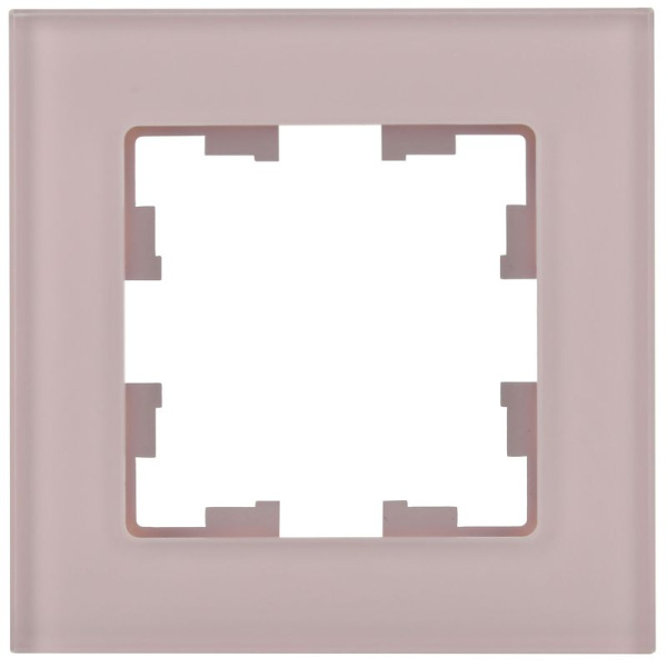Рамка 1-м BRITE РУ-1-2-Бр стекло розовый матов. IEK BR-M12-G-31-K14