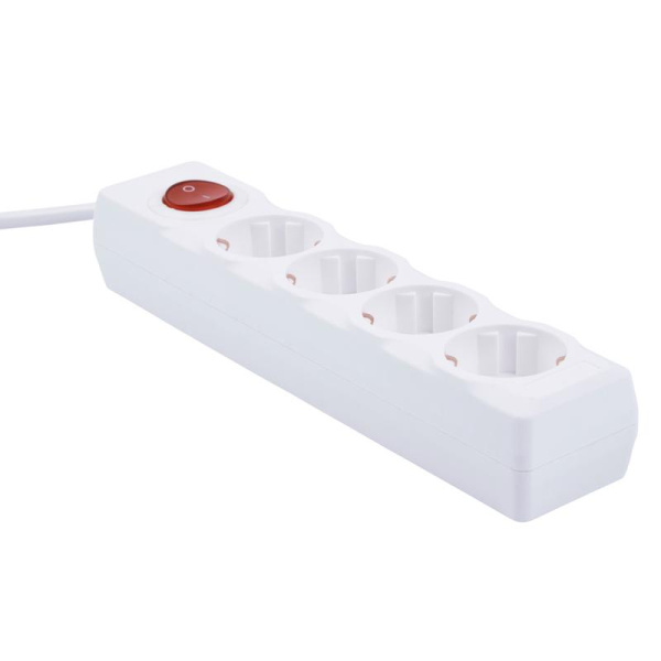 Удлинитель 4х3м с заземл. 16А Ultra S-GCU4-3B WHITE бел. Uniel UL-00010022