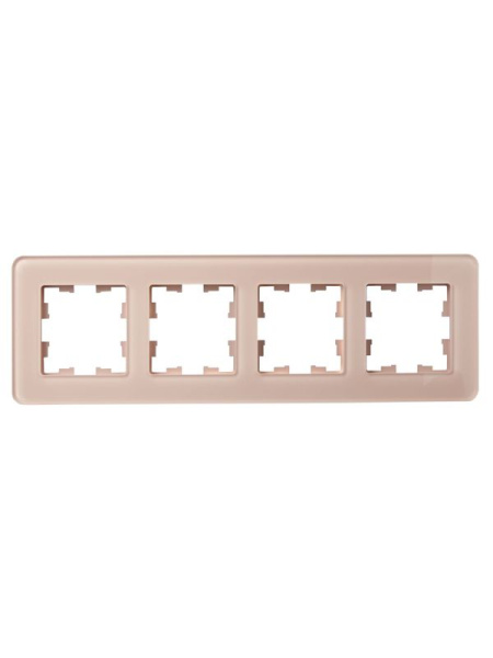 Рамка 4-м BRITE РУ-4-2-Бр стекло дым. RE IEK BR-M42-G-41-K97