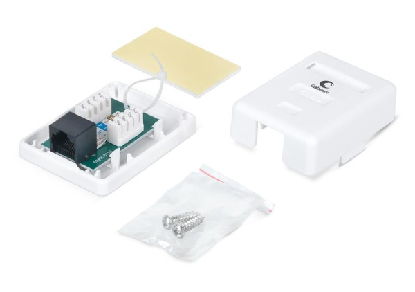 Розетка компьютерная 1-м ОП WS-8P8C-Cat.5e-1 RJ45 кат.5E Dual IDC Cabeus 7246c