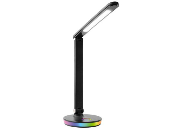 Светильник светодиодный настольный UF-822 C02 7Вт димм. 3 цвет. темп. RGB ночник черн. Ultraflash 15177