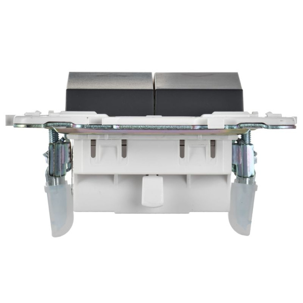 Выключатель жалюзи SKANDY 10А SK-V12T титан IEK SK-V15-0-10-K48