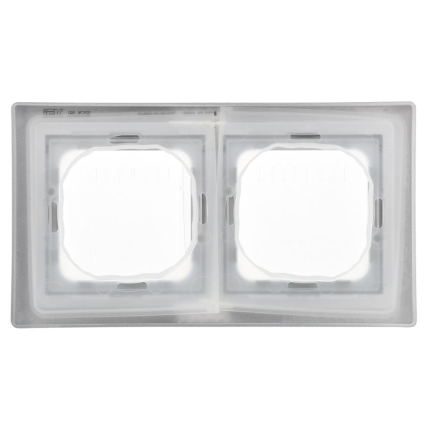 Рамка 2-м СП FLITE Рпро-2-55-ФлА IP55 алюм. IEK FI-M20-32-55-K47