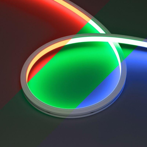 Лента светодиодная MOONLIGHT-TOP-B84-13x12mm 24V RGB 12Вт/м IP67 wire x2 боков. вывод кабеля герметичная (уп.5м) Arlight 041485