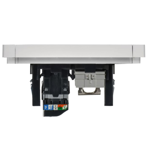 Розетка 2-м RJ11+RJ45 кат.5E FORTE&PIANO FP235 бел. IEK FP-KT20-O-1-K01