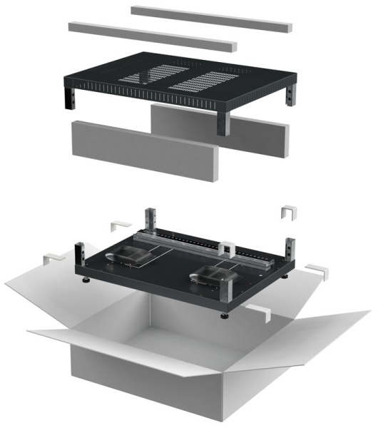 Комплект основание и крыша 600х1000мм для шкафа 18-47U черн. LINEA E ITK LE05-XXX61-X