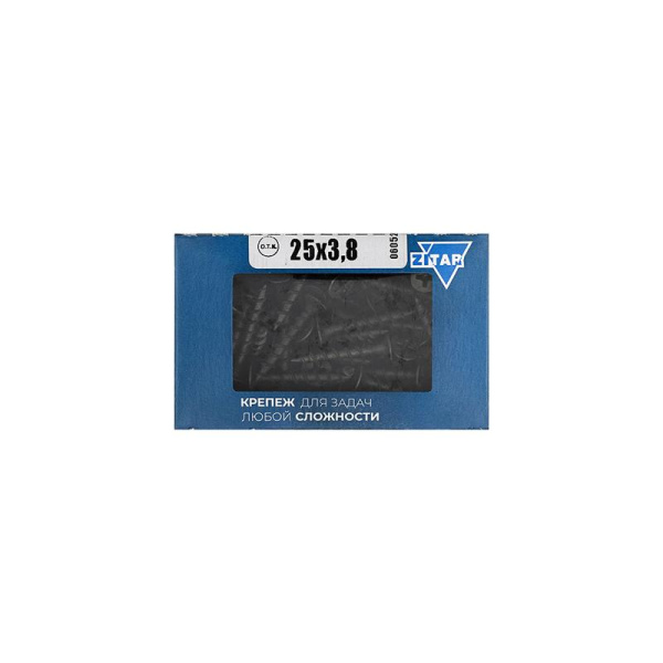 Саморез гипсокартон-дерево 3.8х25 (коробка) (уп.200шт) Zitar 102120
