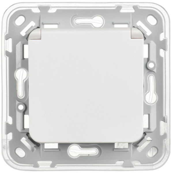 Розетка СП FLITE РСшкр11-1-44-ФлЖ 16А IP44 с заземл. с защ. шторками и крышкой безвинтовое крепление механизм жемчуж. IEK FI-R16-16-1-44-K36
