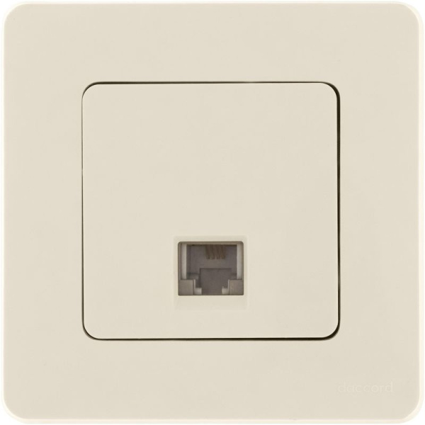 Розетка телефонная СП Inspiria RJ11 IP20 механизм сл. кость IEK 673821