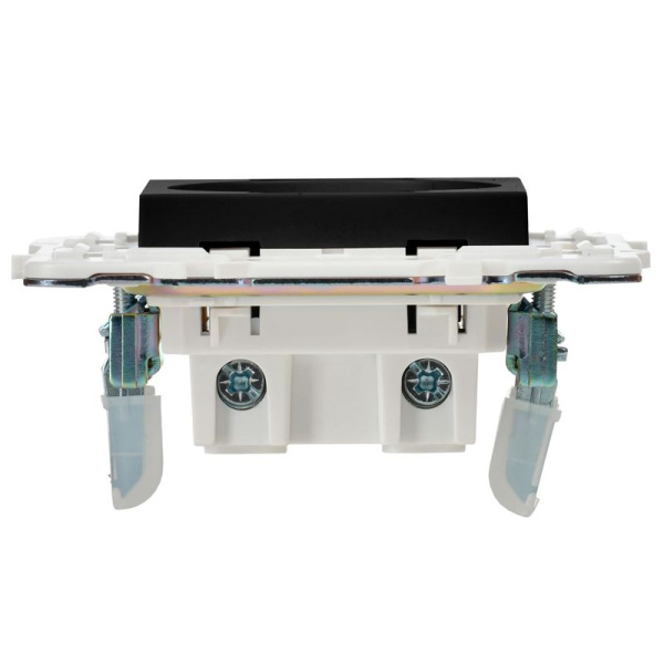 Розетка SKANDY 10А без заземл. без защ. шторок SK-R02Bl черн. IEK SK-R10-10-K02
