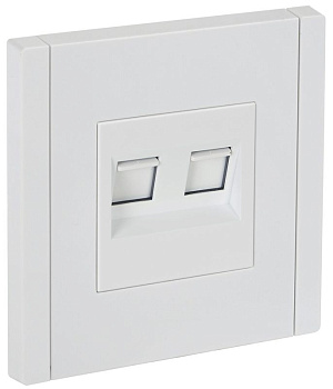 Розетка 2-м RJ11+RJ45 кат.5E FORTE&PIANO FP235 бел. IEK FP-KT20-O-1-K01
