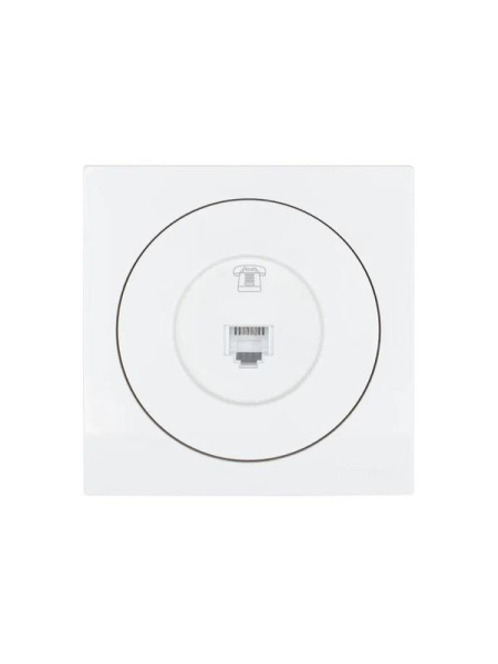 Розетка телефонная СП OSEN RJ11 евро механизм белая LEZARD 743-0288-137