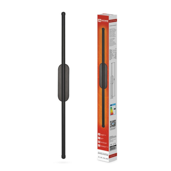 Светильник светодиодный ESTETIKA LUV-60C-30BL 10Вт 3000К 700лм 230В 600х50х25 черн. IN HOME 4690612054803