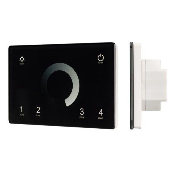 Панель сенсорная SMART-P79-DIM 230В 4 зоны 2.4G IP20 пластик черн. Arlight 028399