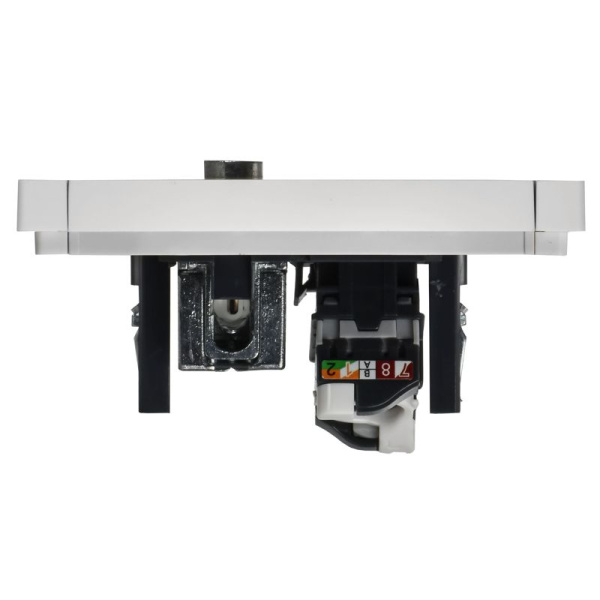 Розетка 2-м TV+RJ45 кат.5E FORTE&PIANO FP236 бел. IEK FP-AK20-1-K01