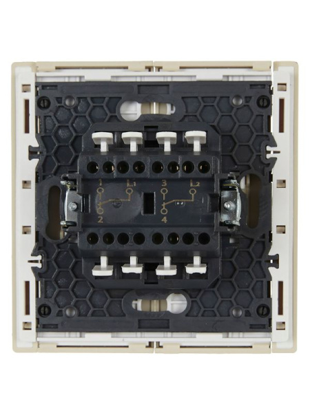 Выключатель проходной 2-кл. СП FORTE&PIANO 10А FP407 ваниль IEK FP-V22-0-10-1-K10