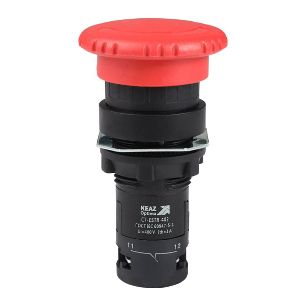 Кнопка аварийного останова OptiSignal Compact D22 С7-ESTR-402 красн. 2НЗ XB7ES544P КЭАЗ 362130