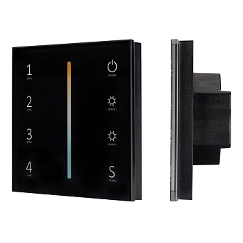 Панель сенсорная SMART-P43-MIX 230В 4 зоны 2.4G IP20 пластик черн. Arlight 028137