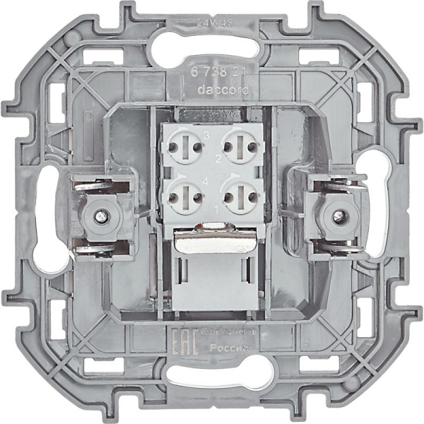 Розетка телефонная СП Inspiria RJ11 IP20 механизм сл. кость IEK 673821
