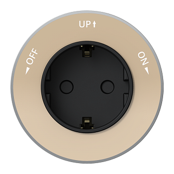 Розетка MultiTrack 16А 2P+E 250В круглая тип MTK13 песочн. SE MTK13001P