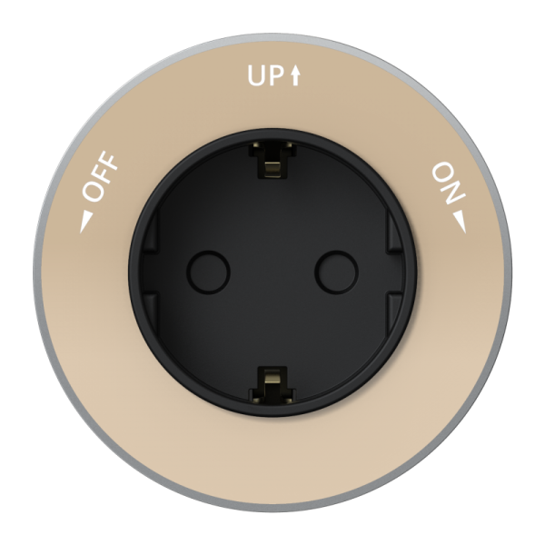 Розетка MultiTrack 16А 2P+E 250В круглая тип MTK13 песочн. SE MTK13001P