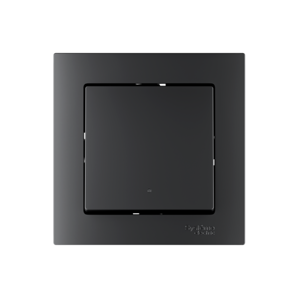 Выключатель 1-кл. СП ATLASDESIGN SMART 10А IP21 Zigbee сх.1 L(N) с опциональной нейтралью механизм карбон Умный дом Sber & SE ATN001015Z