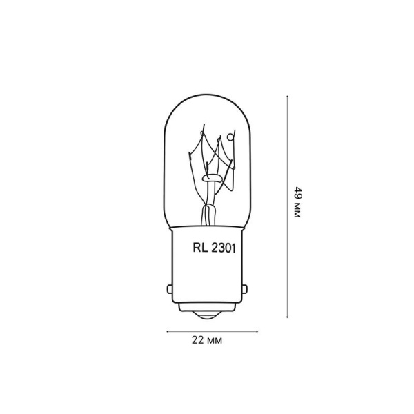 Лампа накаливания IL-F22-CL-15/BA15D для швейных машин Uniel UL-00010984