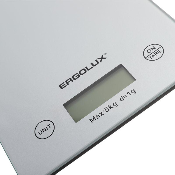 Весы кухонные ELX-SK02-С03 до 5кг 195х142мм сер. Ergolux 13600