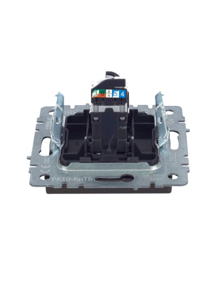 Розетка компьютерная СП RJ45 кат.5E BRITE РК10-БрТБ механизм бронза IEK BR-K10-1-K45