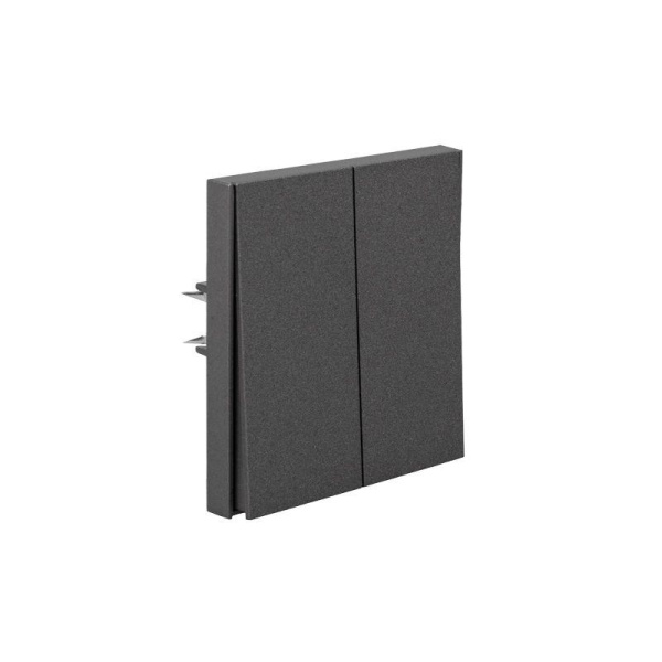 Выключатель для жалюзи 2-кл. СП STRONG MIELE 10А возвратный графит Kranz KR-78-0711-6